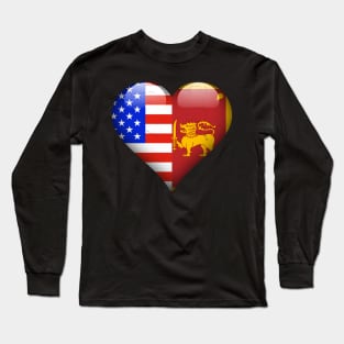 Half American Half Sri Lankan - Gift for Sri Lankan From Sri Lanka Long Sleeve T-Shirt